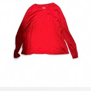 Time and Tru Vibrant Red Long Sleeve Tee size xl